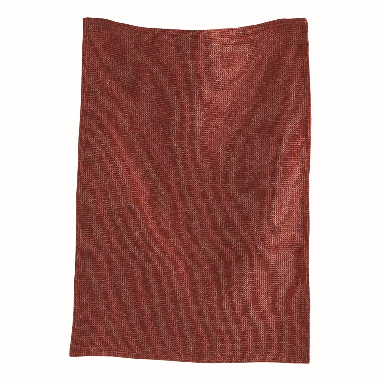 26"L x 18"W Classic Rust Cotton Waffle Weave Dishtowel Kitchen Towel Brown Machine Washasble